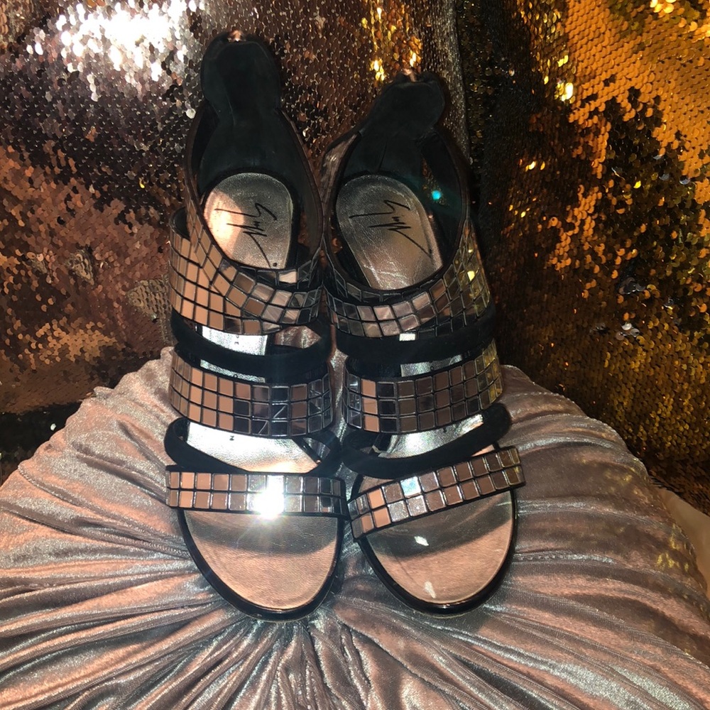 Giuseppe Zianotti disco mirror shoes sz 36